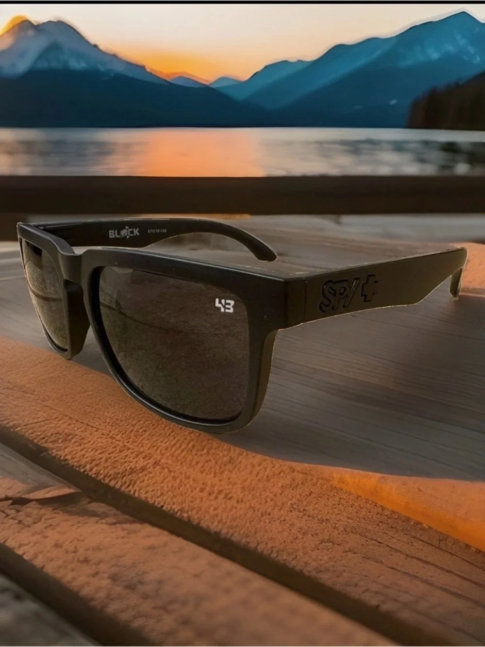 New SPY+ Optic Helm Sunglasses Black with Black Lenses